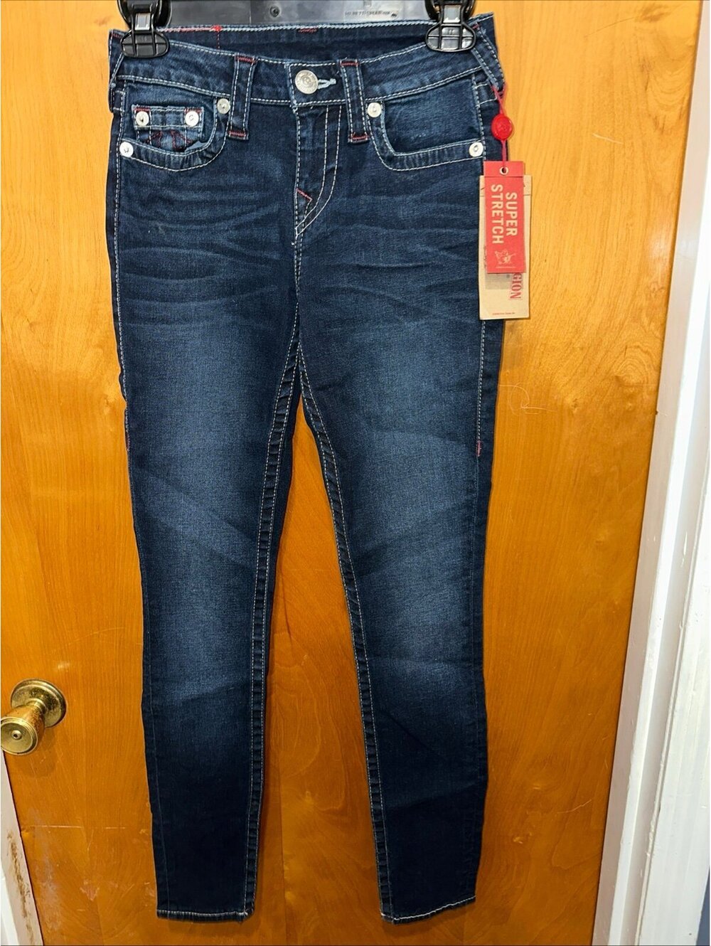 NEW True Religion midnight wis super skinny jeans size 24 MSRP 199